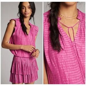 Anthro Current Air Smocked Mini Dress Sz Small